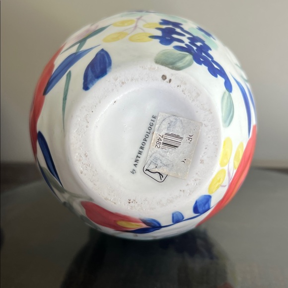 Anthropologie Floral Hand-Painted Ceramic Vase - Picture 8 of 13